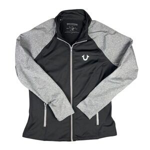 True Religion Women's Athletic Slim Fit Full Zip Fleece Lined Jacket Large Y2K V